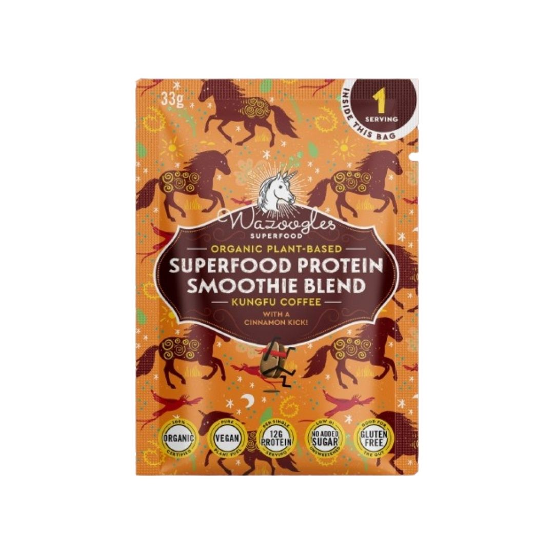 Kungfu Coffee 1s Wazoogles - Superfood Protein Blend Kungfu Coffee - 33g x 10 units - Image 1